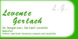 levente gerlach business card